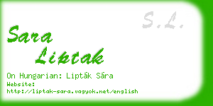sara liptak business card